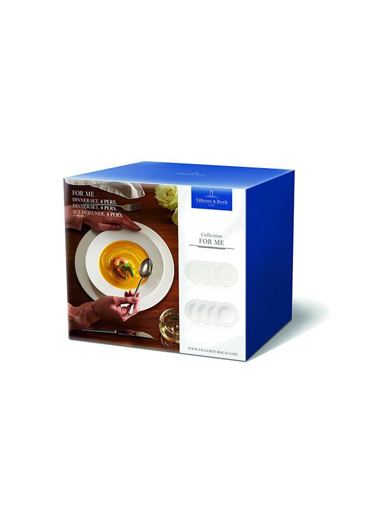 VILLEROY & BOCH | For Me Dinner-Set für 4 Personen 8-tlg. | weiß