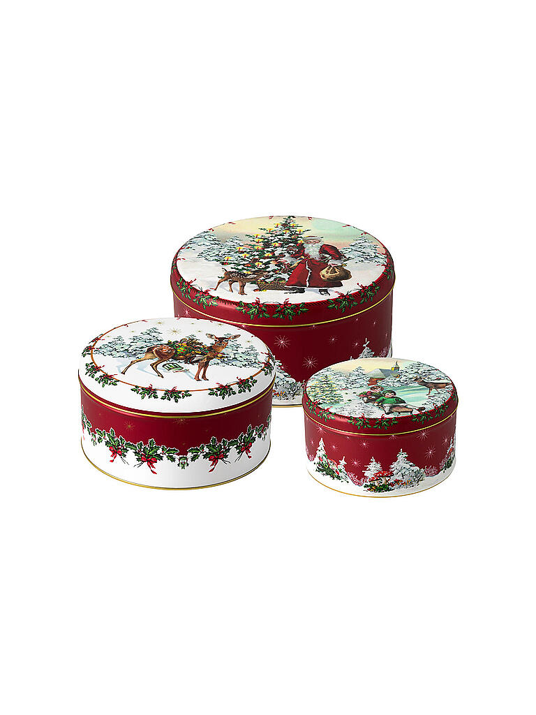VILLEROY & BOCH | Gebäckdosen Set 3tlg Winter Collage Accessoires | bunt