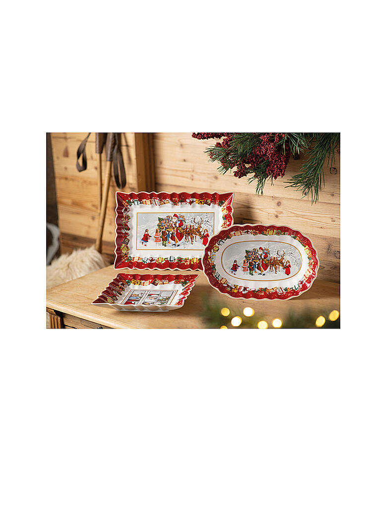 VILLEROY & BOCH | Toy's Fantasy Schale oval groß, Santa & Kinder 29x19cmx5,5cm | bunt