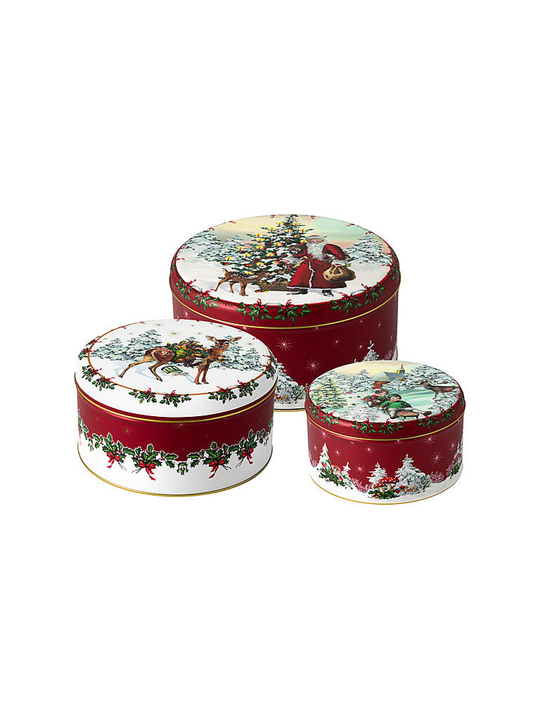 VILLEROY & BOCH | Winter Collage Accessoires Gebäckdosen-Set, bunt, 19,7 x 9,4 cm, 3-teilig | bunt