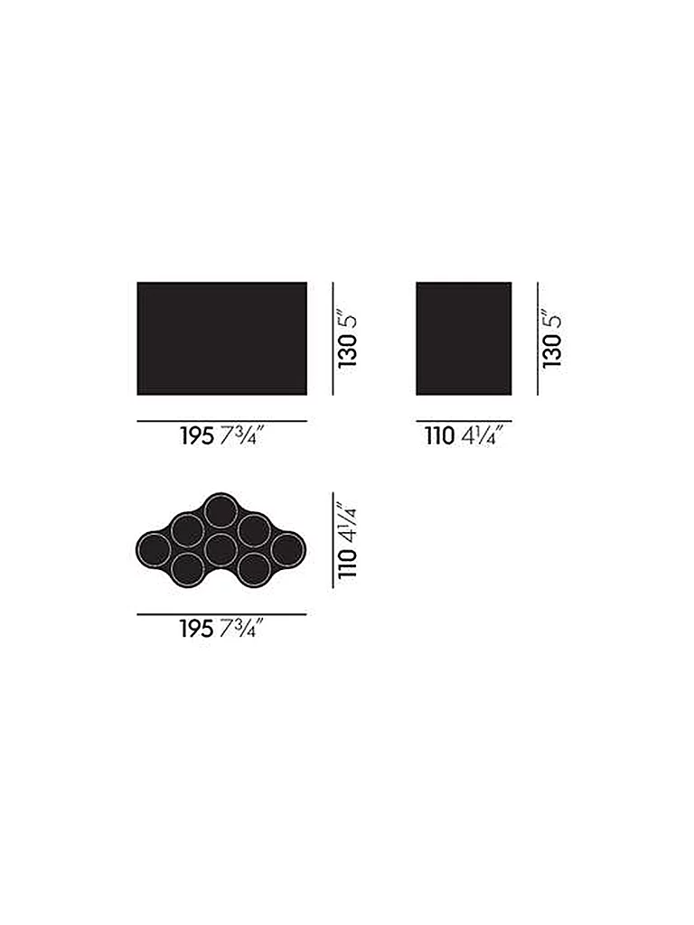VITRA Vase Nuage Small Céramique Lierre vert foncé