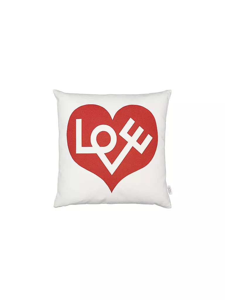 VITRA | Kissen "Graphic Print Love" 40x40cm | weiss