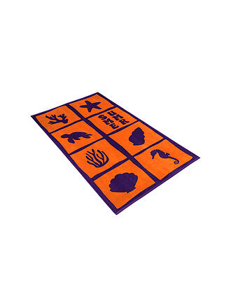 VOSSEN | Strandtuch SEA ANIMALS 100x180cm Orange