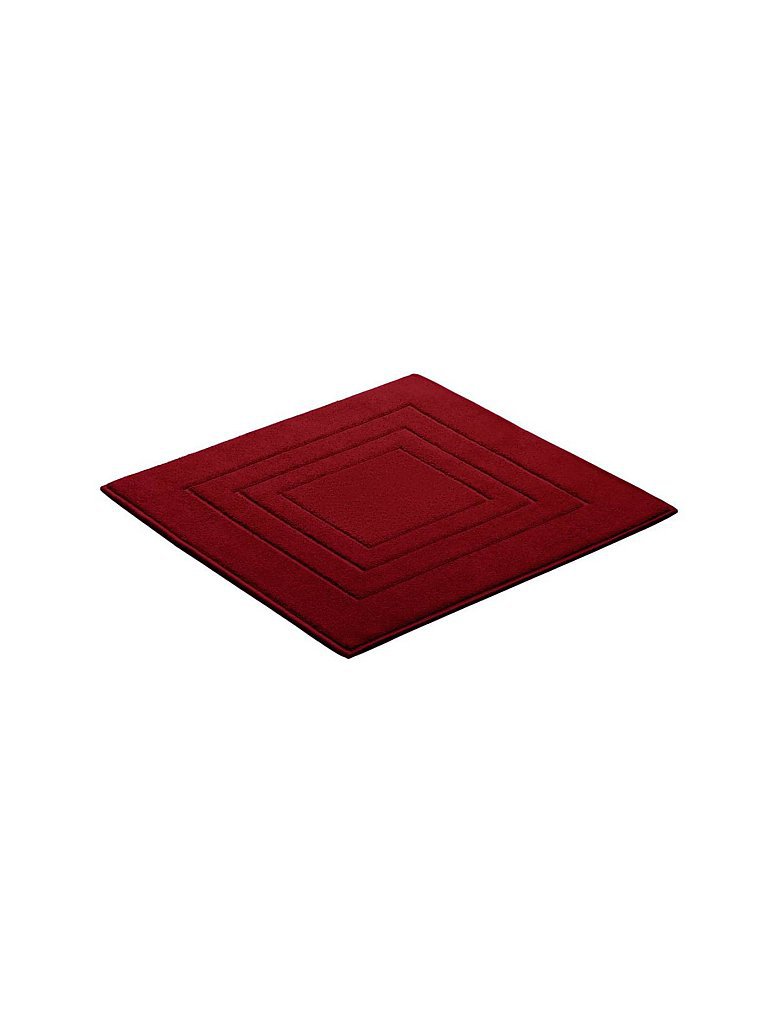 VOSSEN Badteppich FEELING 60x60cm Rubin dunkelrot