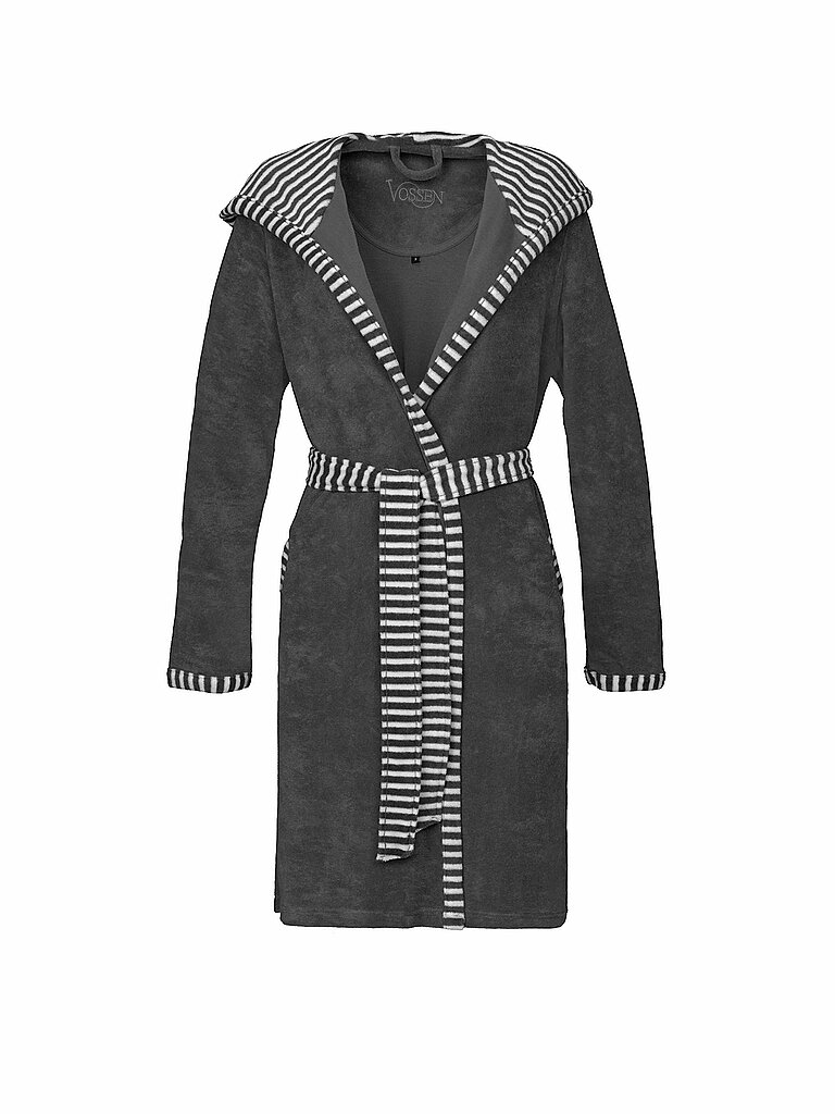 Damen Bademantel JUNO Graphit grau L damen