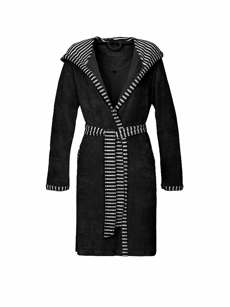 VOSSEN Damen Bademantel JUNO Schwarz schwarz | XS
