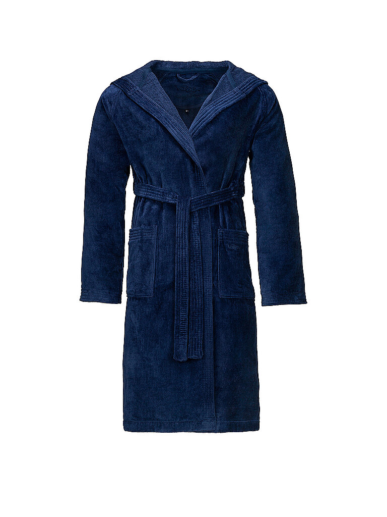 VOSSEN Unisex Bademantel TEXAS Winternight dunkelblau | L