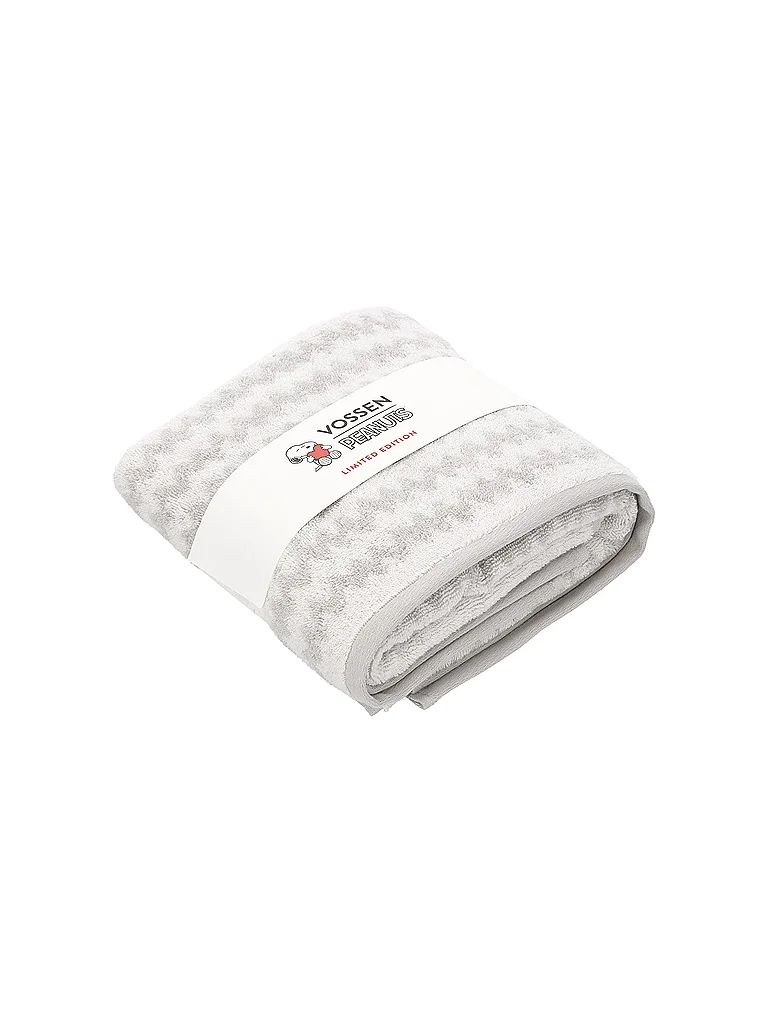 VOSSEN Serviette de douche 67x140cm CHARLIE BROWN Gris Perle gris clair