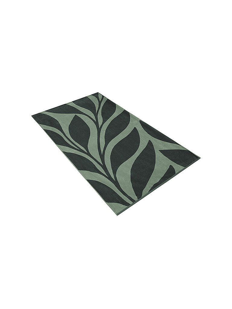 VOSSEN Velours-Strandtuch 100x180cm OCEAN LEAF Sage dunkelblau
