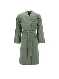 VOSSEN | Herren Bademantel COSMO Detox Green   | Dunkelgrün