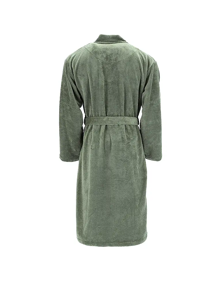 VOSSEN | Herren Bademantel COSMO Detox Green   | Dunkelgrün
