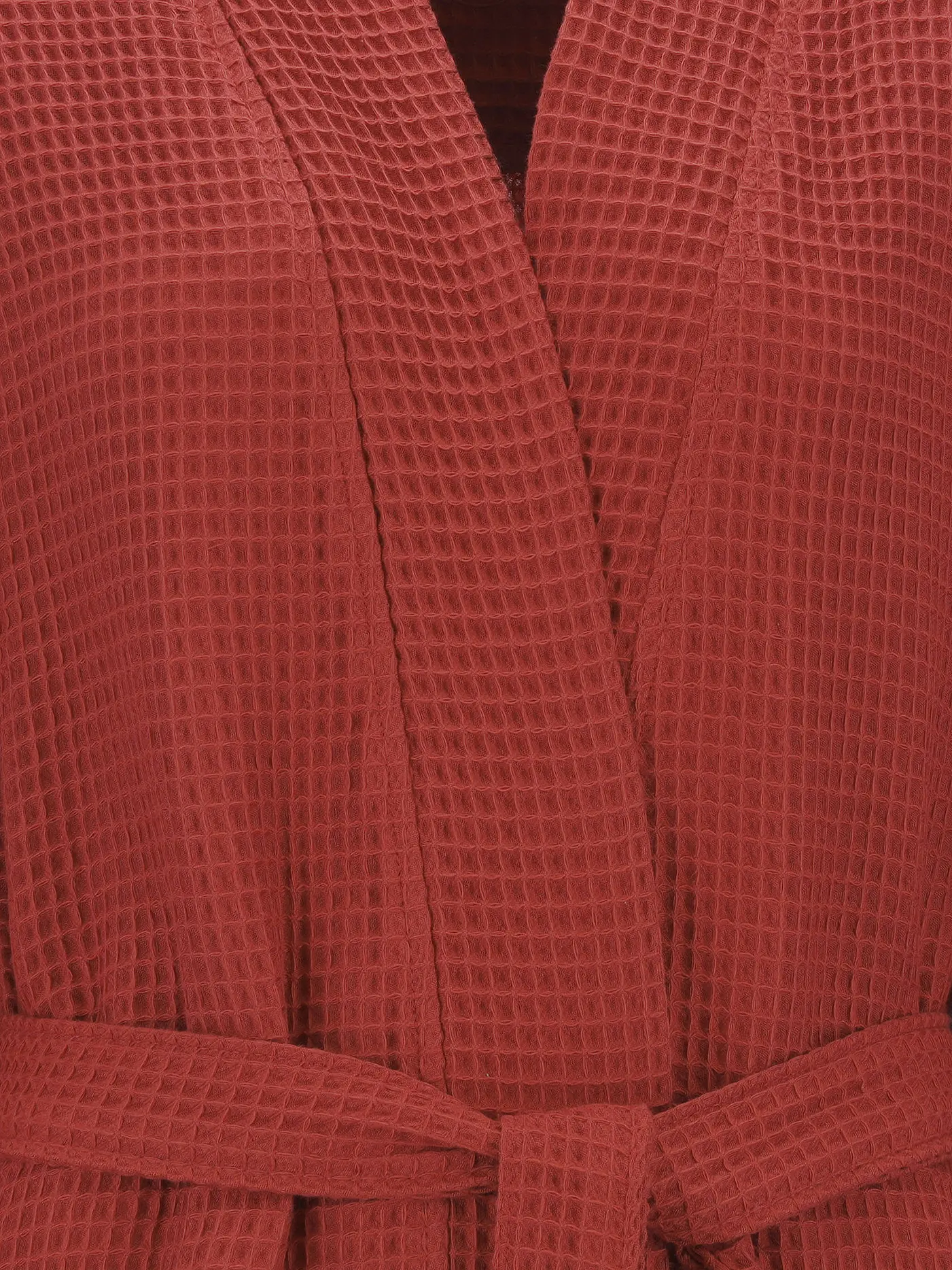 VOSSEN | Unisex Bademantel  SIAM Raw Sugar | dunkelrot