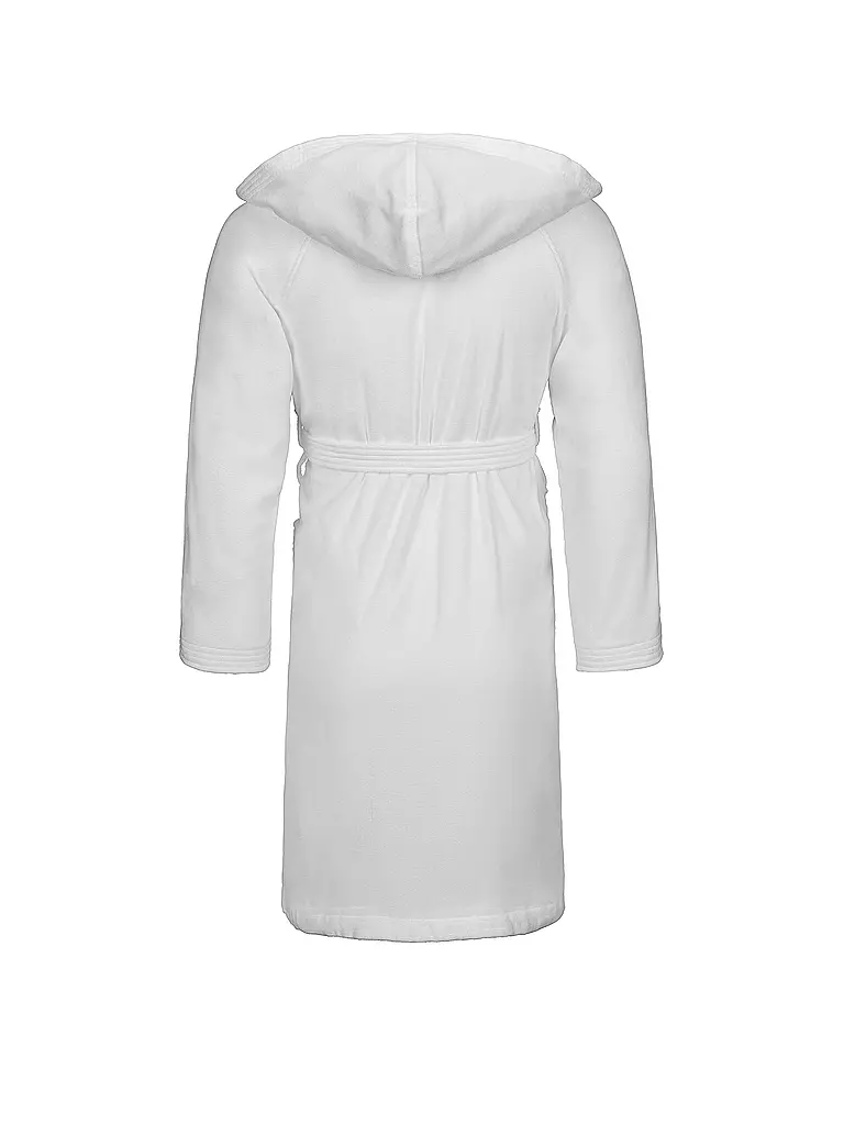 VOSSEN | Unisex Bademantel TEXAS Weiss | blau