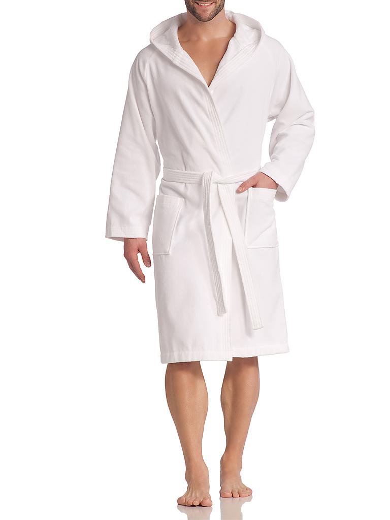 VOSSEN | Unisex-Velours-Bademantel "Texas" Weiß | 