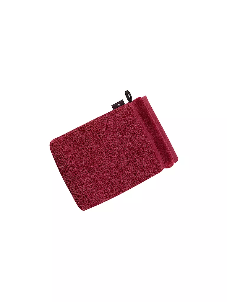 VOSSEN | Waschhandschuh PURE 16x22cm Red Rock | dunkelrot