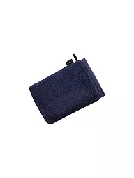 VOSSEN | Waschhandschuh VEGAN LIFE 16x22cm Waterfall  | dunkelblau