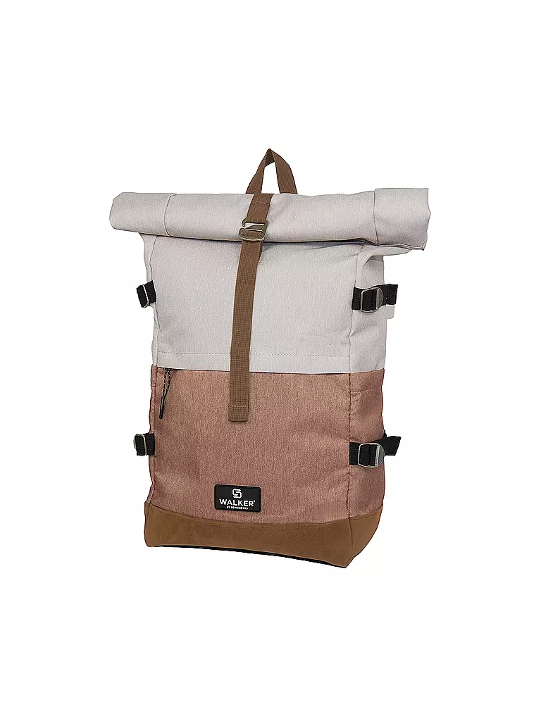 WALKER | Schulrucksack  Roll Up Two Light Grey & Bisuit | hellgrau