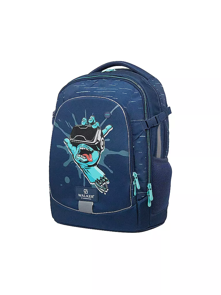 WALKER | Schulrucksack Fame 2.0 Graffiti Hand | dunkelblau