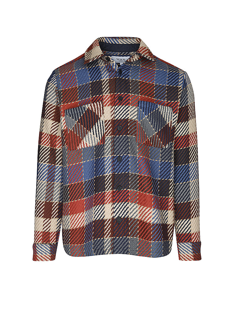 WAX LONDON Overshirt WHITING dunkelrot | S