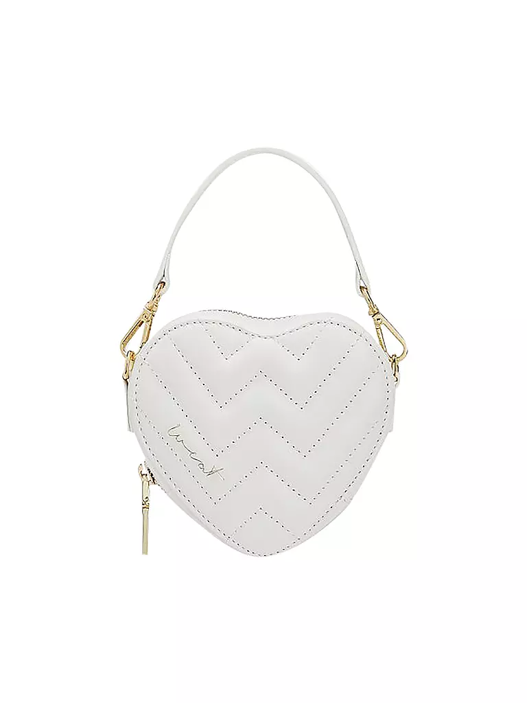 WEAT | Ledertasche - Umhängetasche Mini Heart | weiss