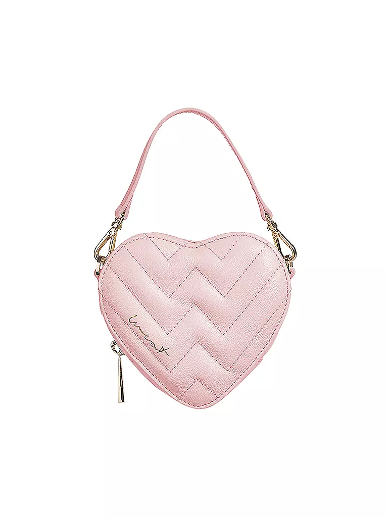 WEAT | Ledertasche - Umhängetasche Mini Heart | rosa