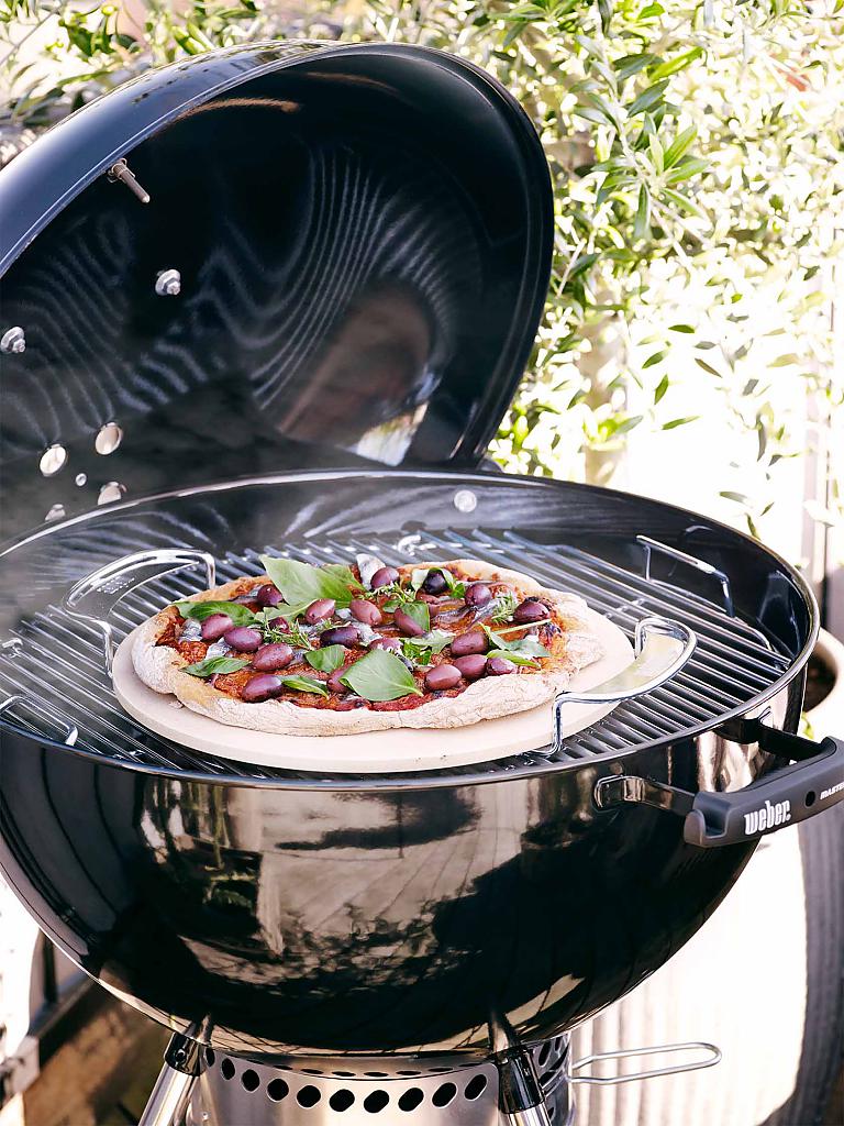 WEBER GRILL | Gourmet BBQ System - Pizzastein mit Gestell 37cm | braun