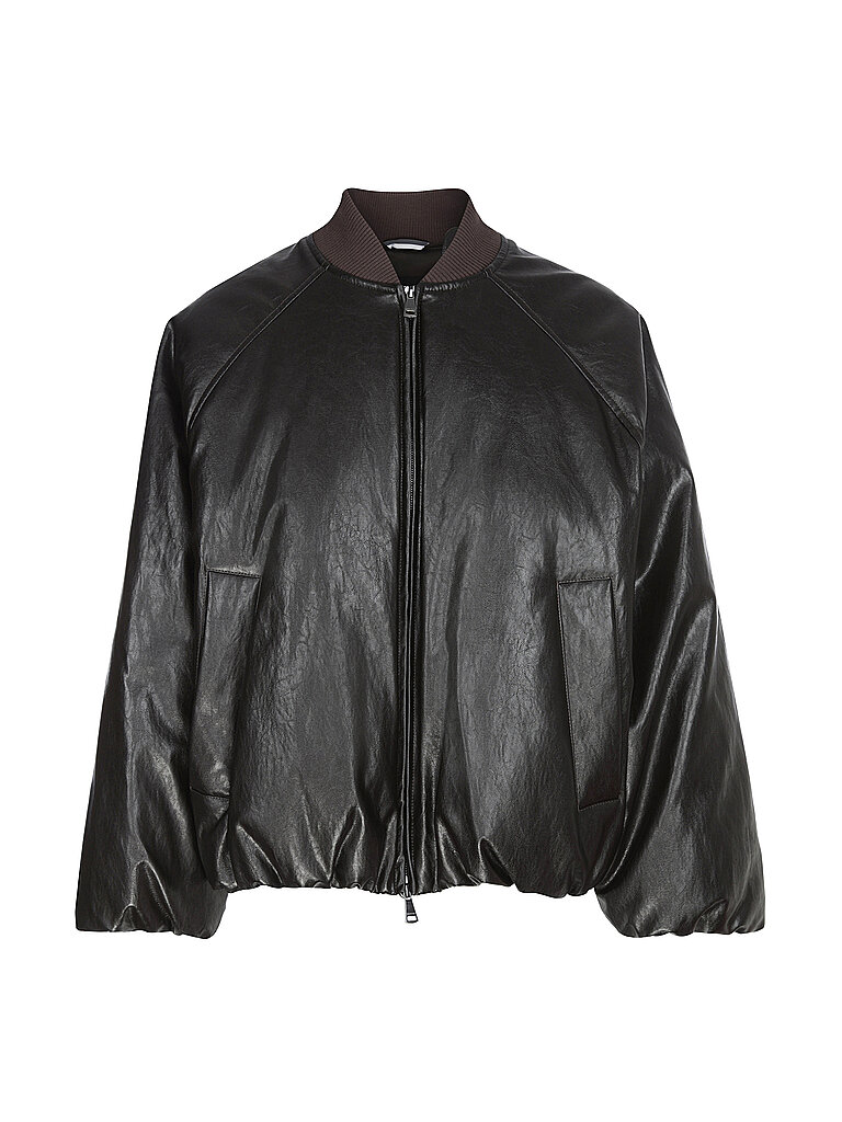 WEEKEND MAX MARA Daunenjacke in Lederoptik POTENTE braun | 34