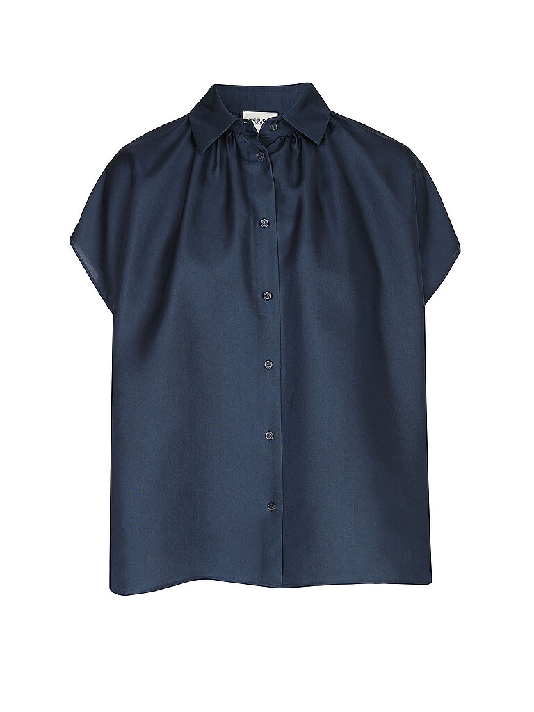 WEEKEND MAX MARA Seidenbluse dunkelblau | 42