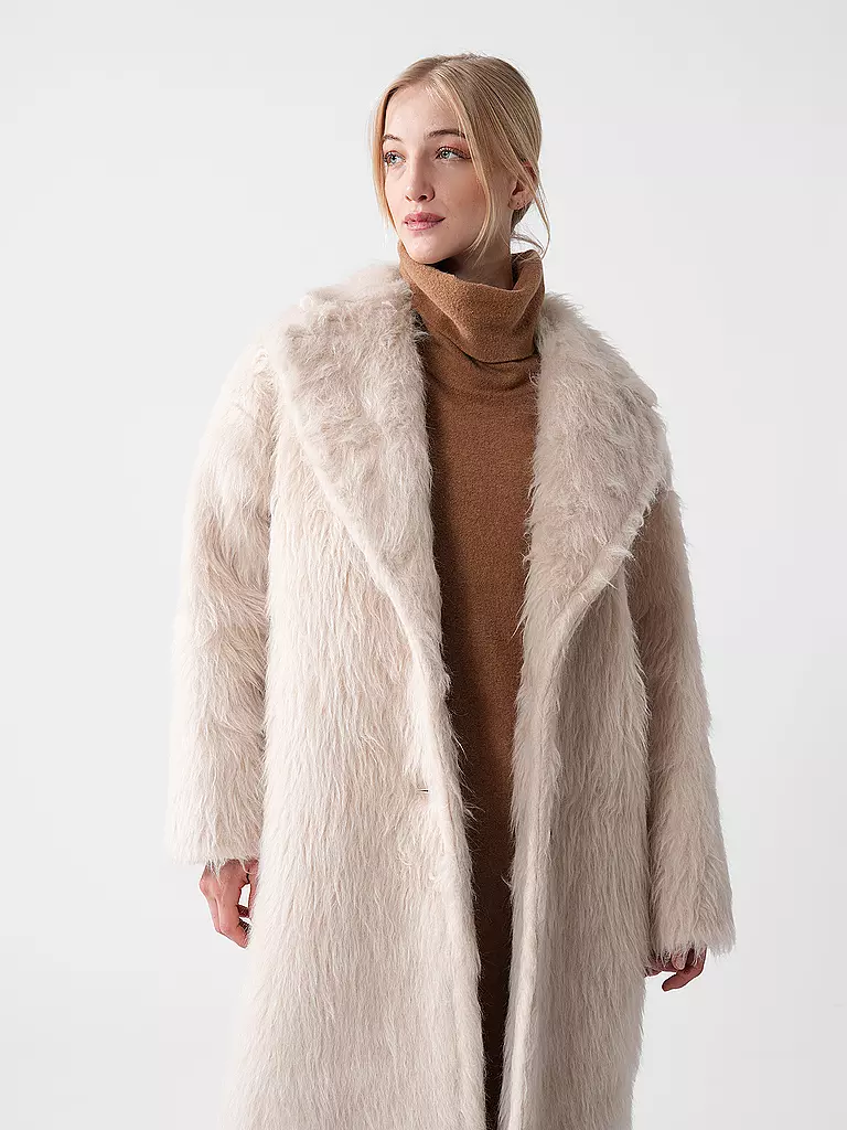 WEEKEND MAX MARA | Mantel in Felloptik CANTONE | beige