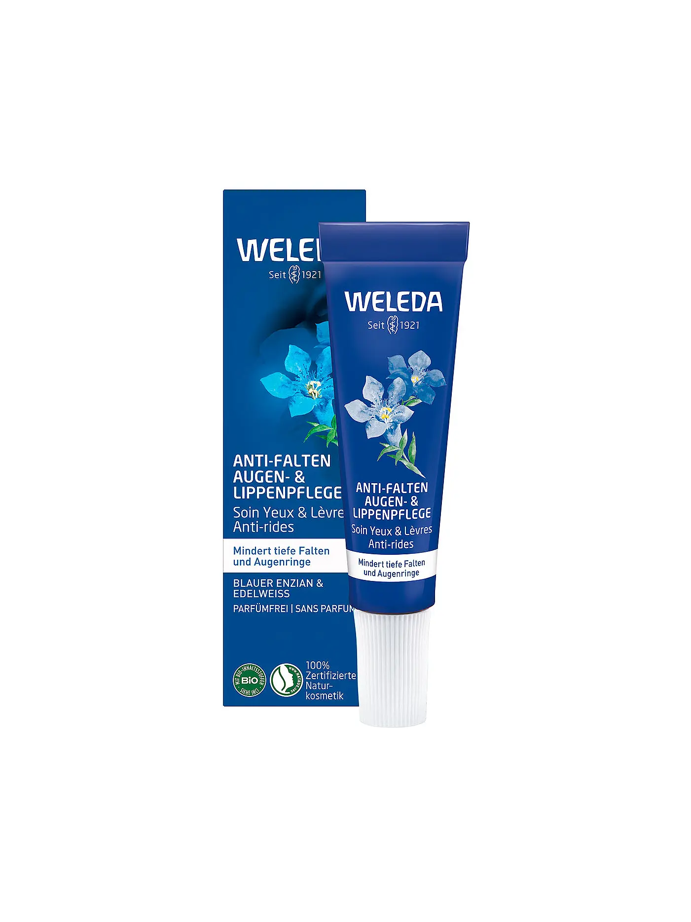 WELEDA | Anti Falten Augen- & Lippenpflege Blauer Enzian & Edelweiß 10ml | keine Farbe