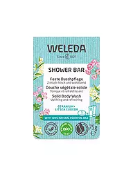 WELEDA | Feste Duschpflege Geranium+Litsea Cubeba 75g | hellblau