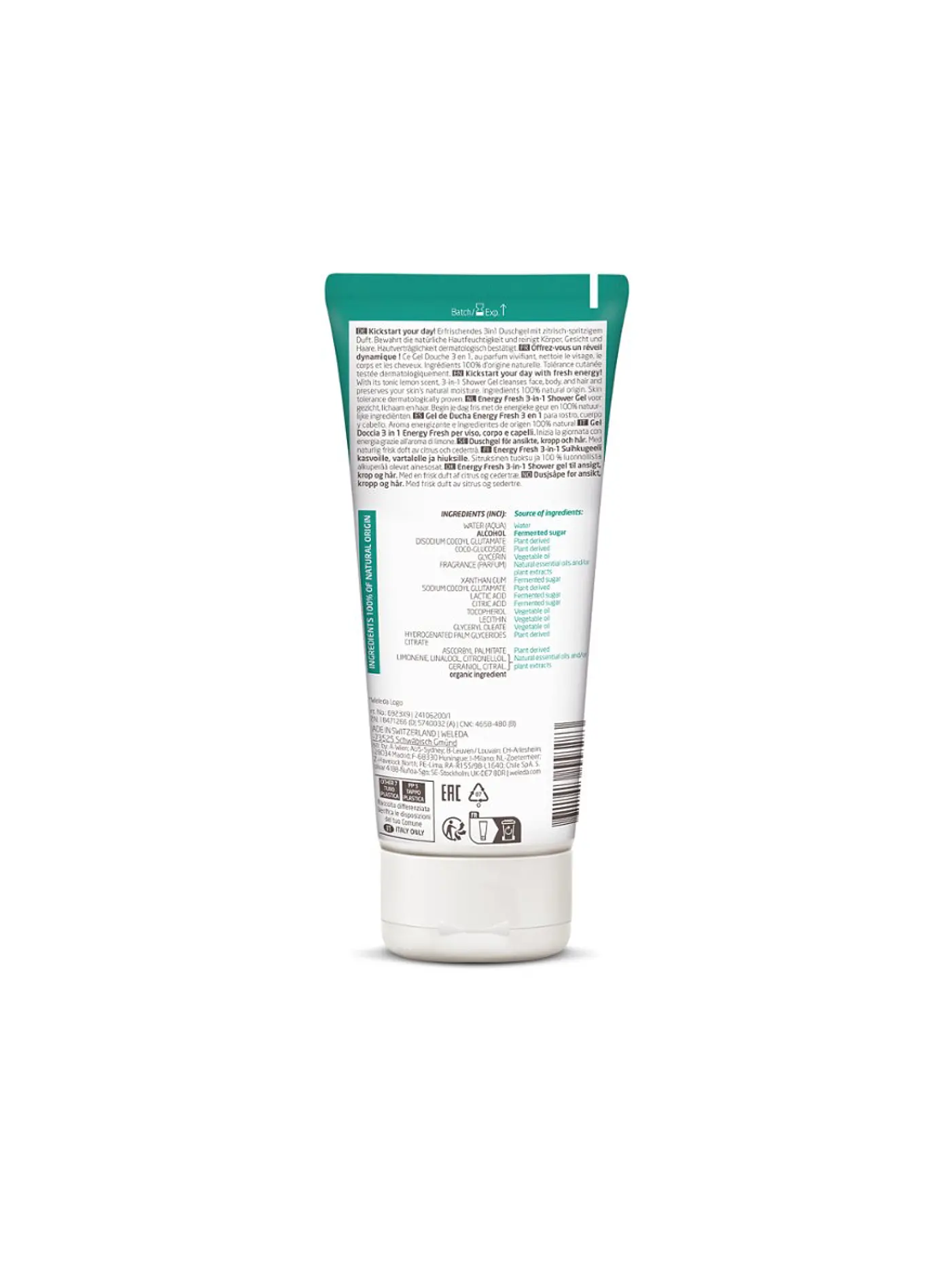 WELEDA | FOR MEN Energy Fresh 3in1 Duschgel 200ml | keine Farbe