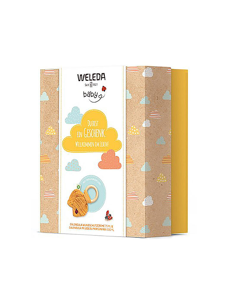 WELEDA | Geschenkset - Baby mit Holzgreifling 200ml / 75ml | keine Farbe