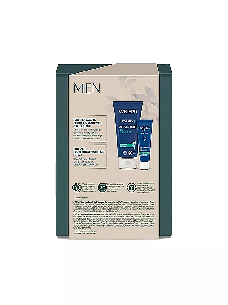 WELEDA | Geschenkset - FOR MEN 200ml / 30ml | keine Farbe