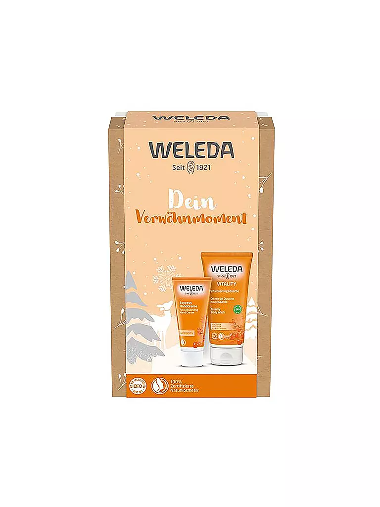 WELEDA | Geschenkset - Vitalisierungsdusche Sanddorn & Express Handcreme Sanddorn 200ml / 50ml | keine Farbe