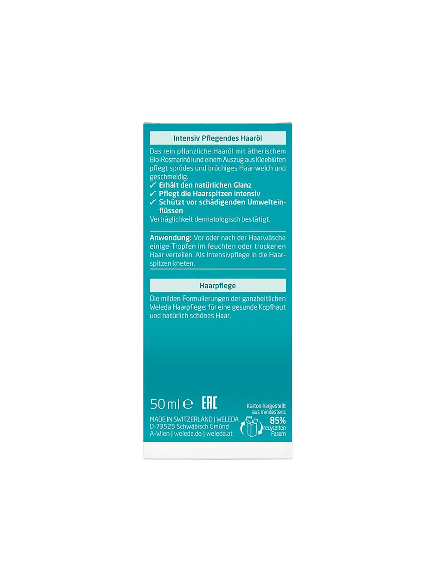 WELEDA | Intensiv Pflegendes Haaröl 50ml | keine Farbe