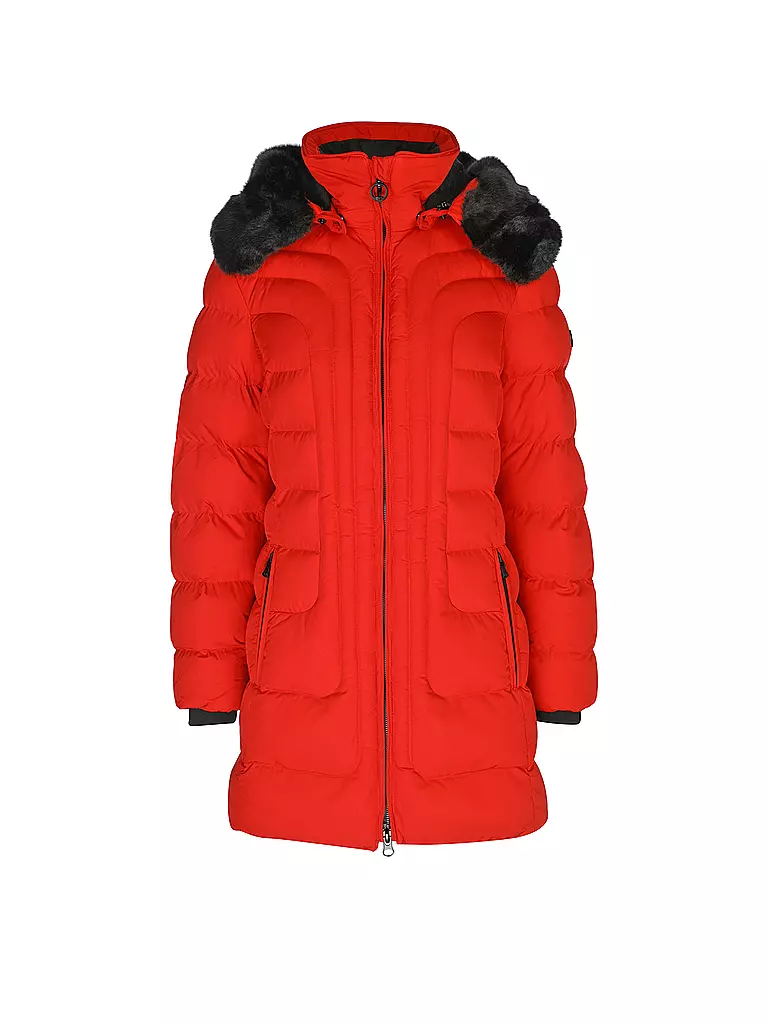 WELLENSTEYN | Steppjacke BELVITESSE LONG | rot