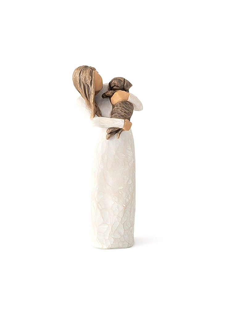 WILLOW TREE Figurine Adorable You (dunkler Hund) 19,5cm 28040 weiss