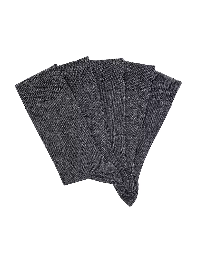 WILOX | Socken 5er Pkg anthrazit melange | grau