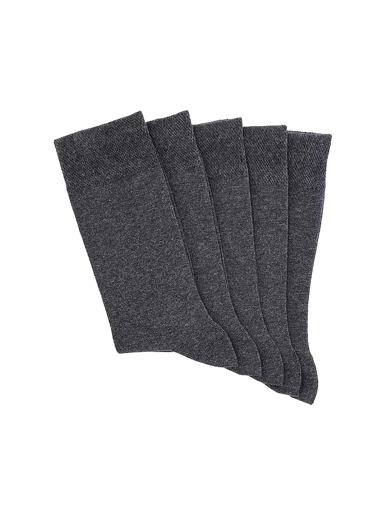 WILOX | Socken 5er Pkg anthrazit melange | grau