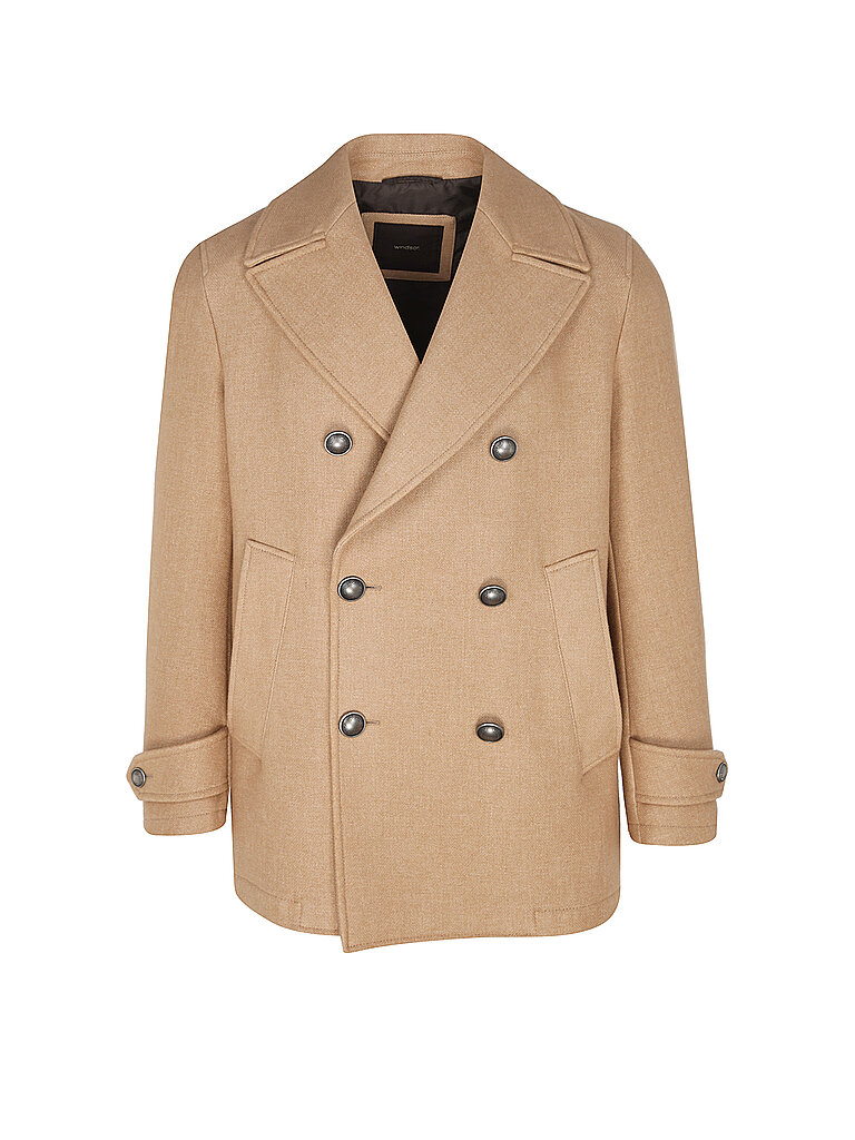 Wollmantel beige 54 herren