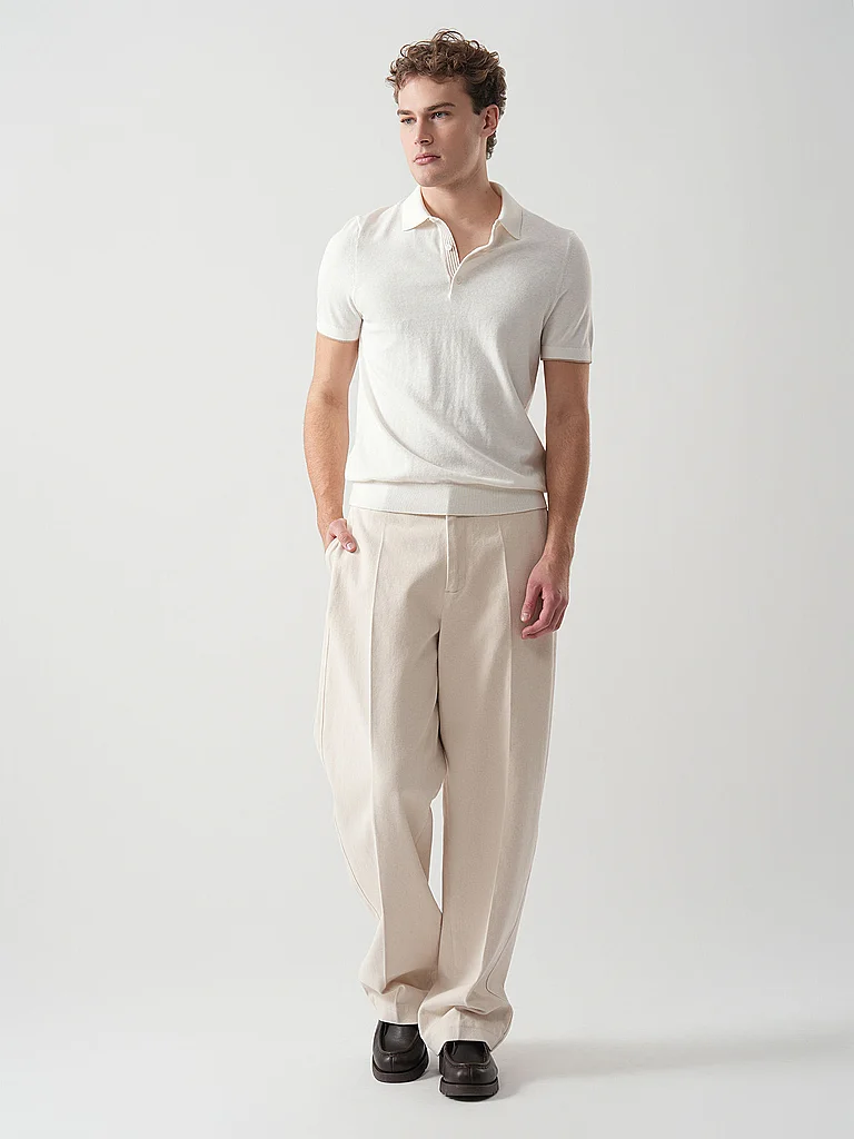 WINDSOR Poloshirt CASHMILO creme   M herren 2