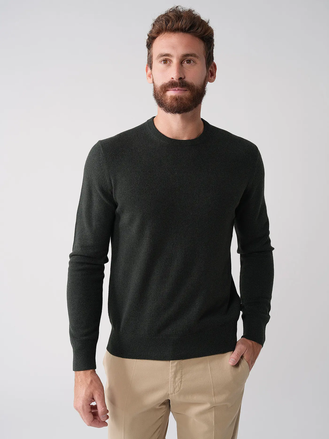 WINDSOR | Kaschmirpullover CASHMONO | dunkelgrün