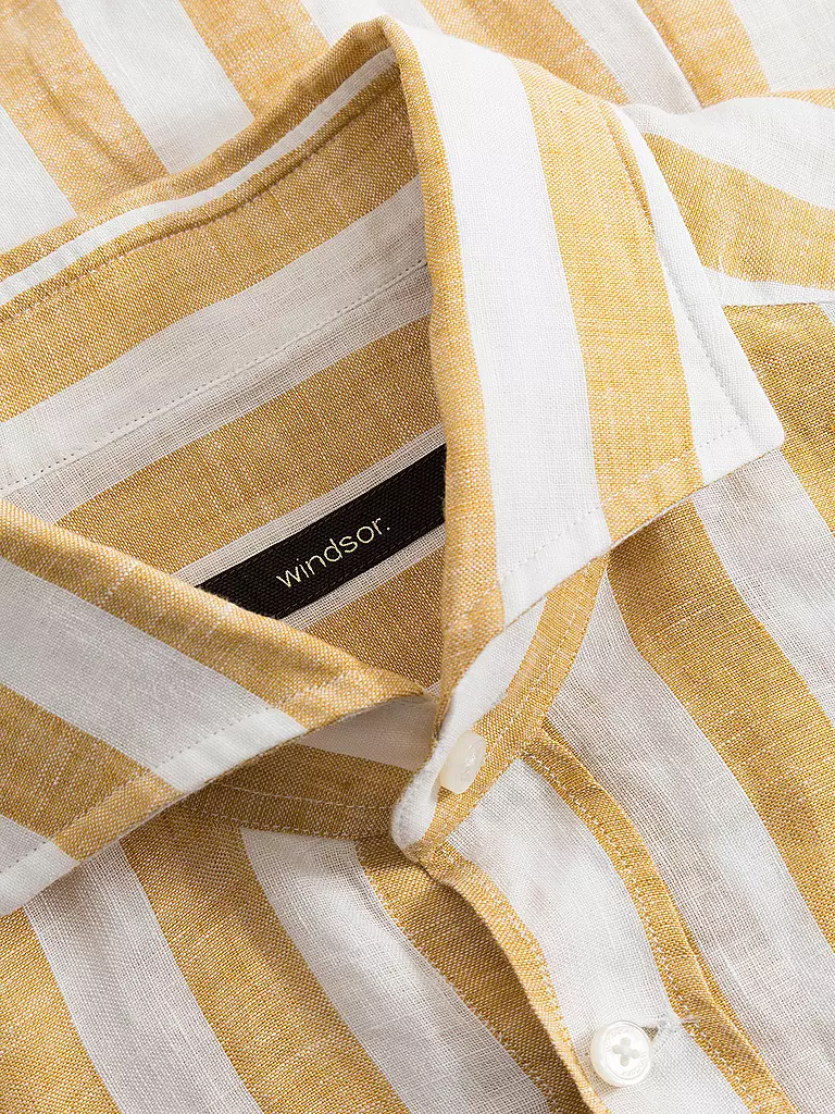 WINDSOR | Leinenhemd Regular Fit | braun