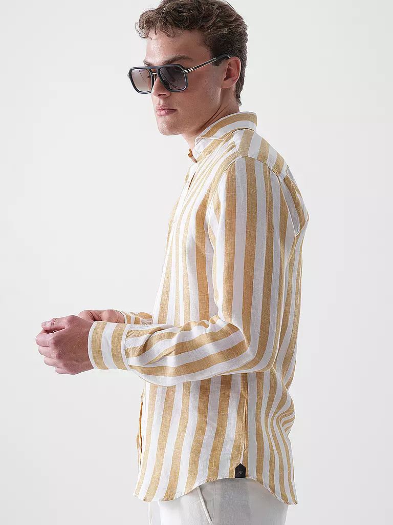 WINDSOR | Leinenhemd Regular Fit | braun