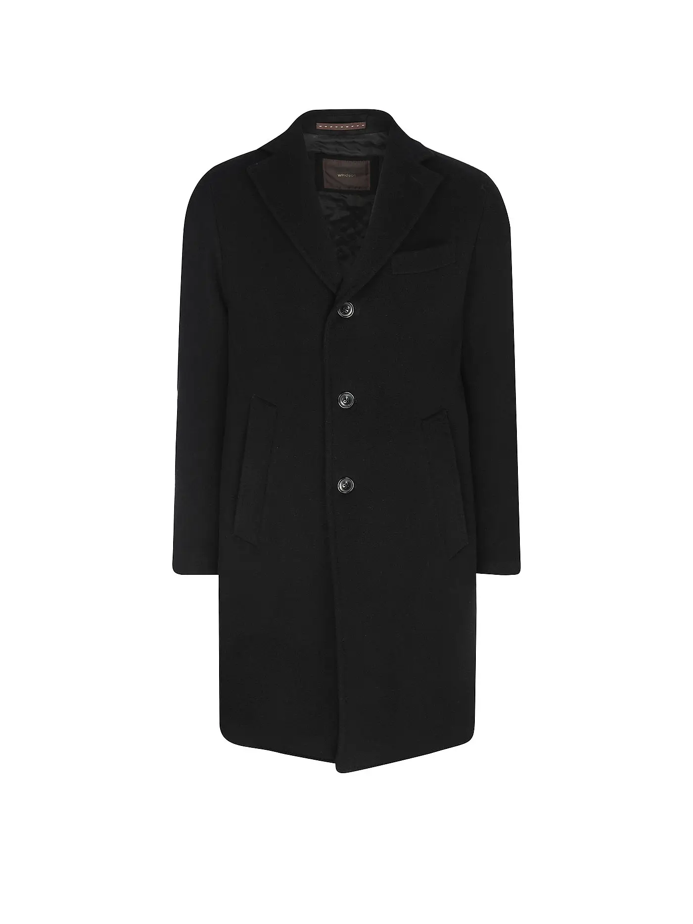 WINDSOR | Wollmantel CENTRO | schwarz