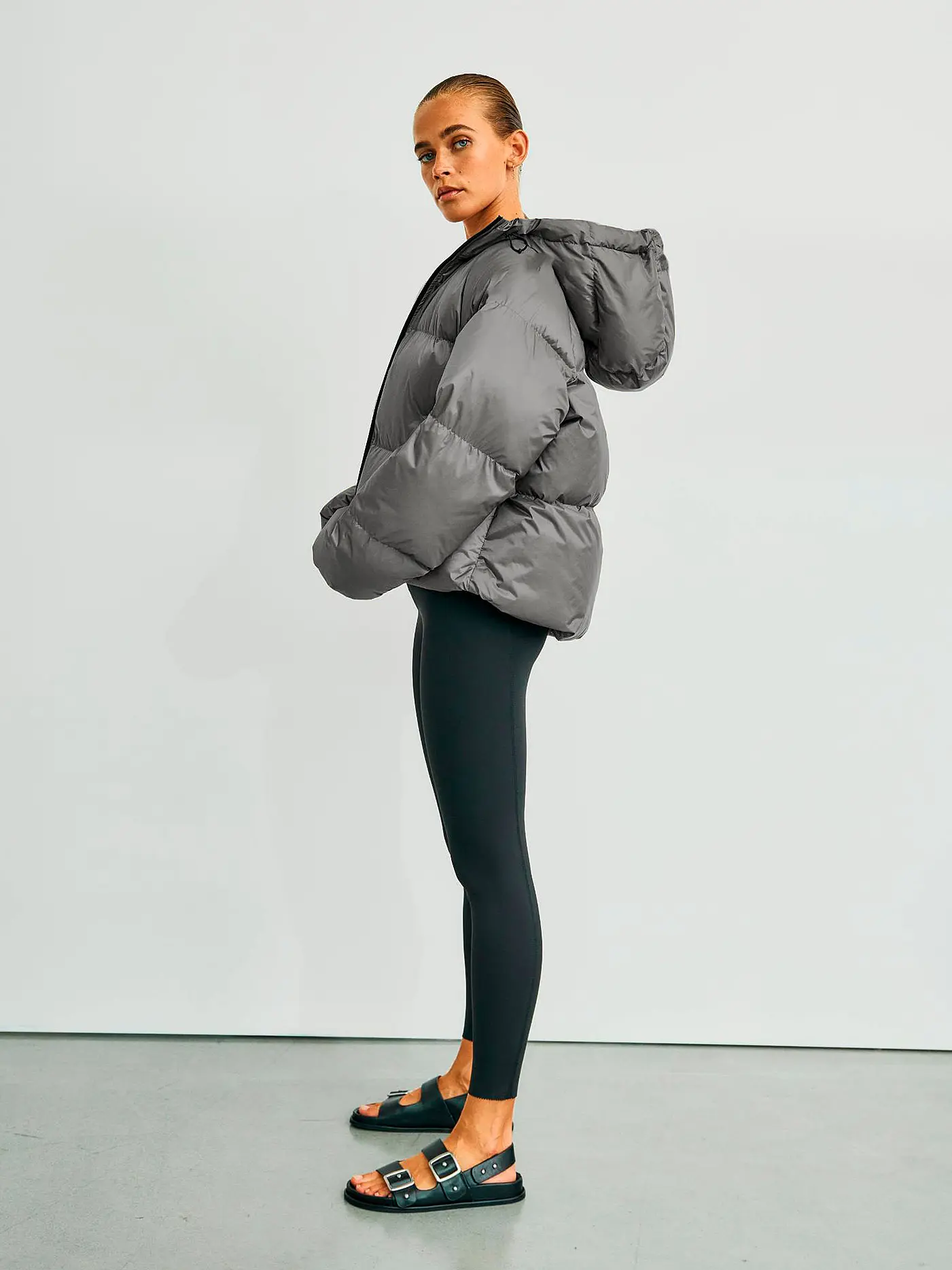 WITHBLACK | Daunensteppjacke EMMA | grau