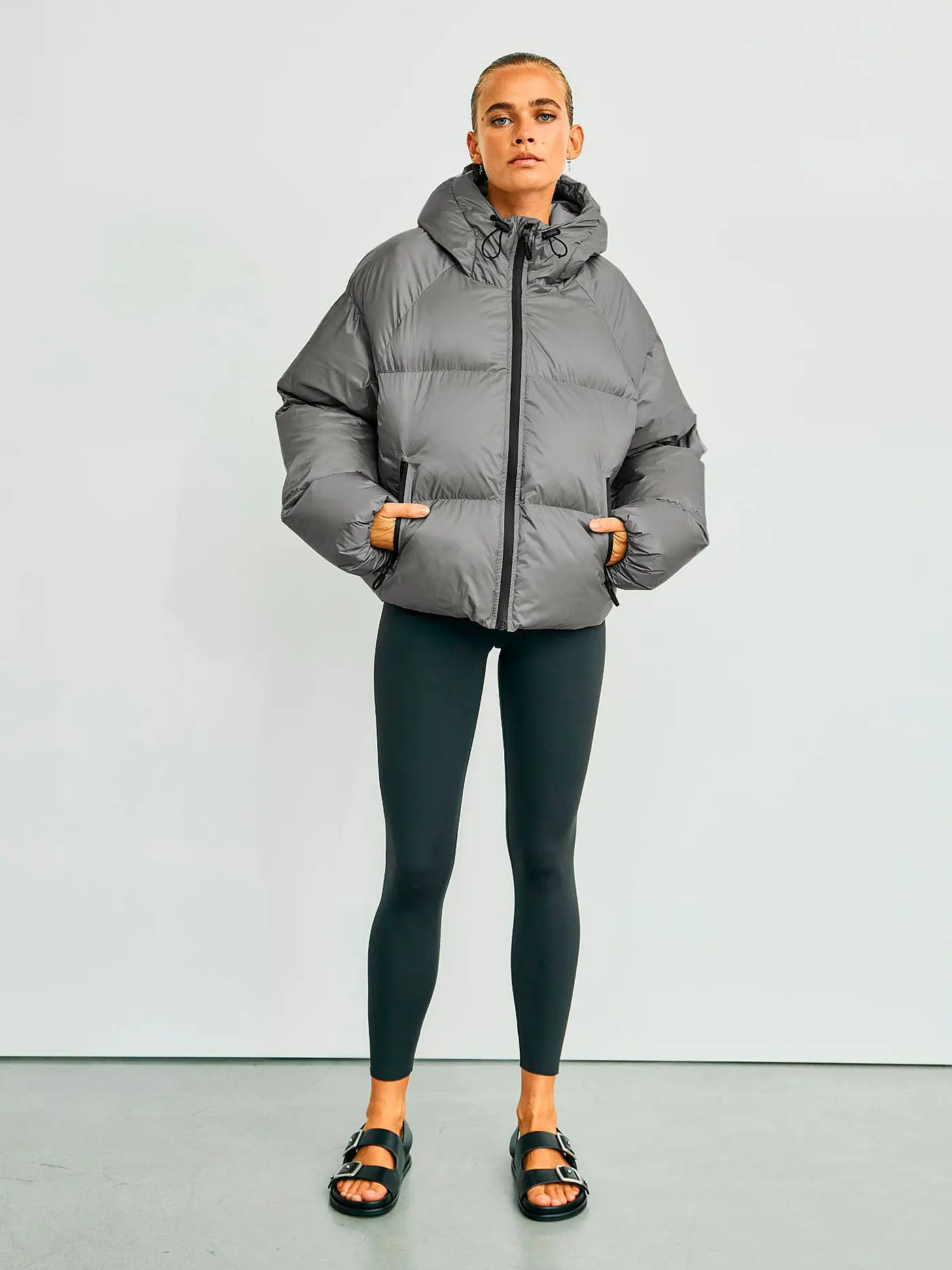 WITHBLACK | Daunensteppjacke EMMA | grau