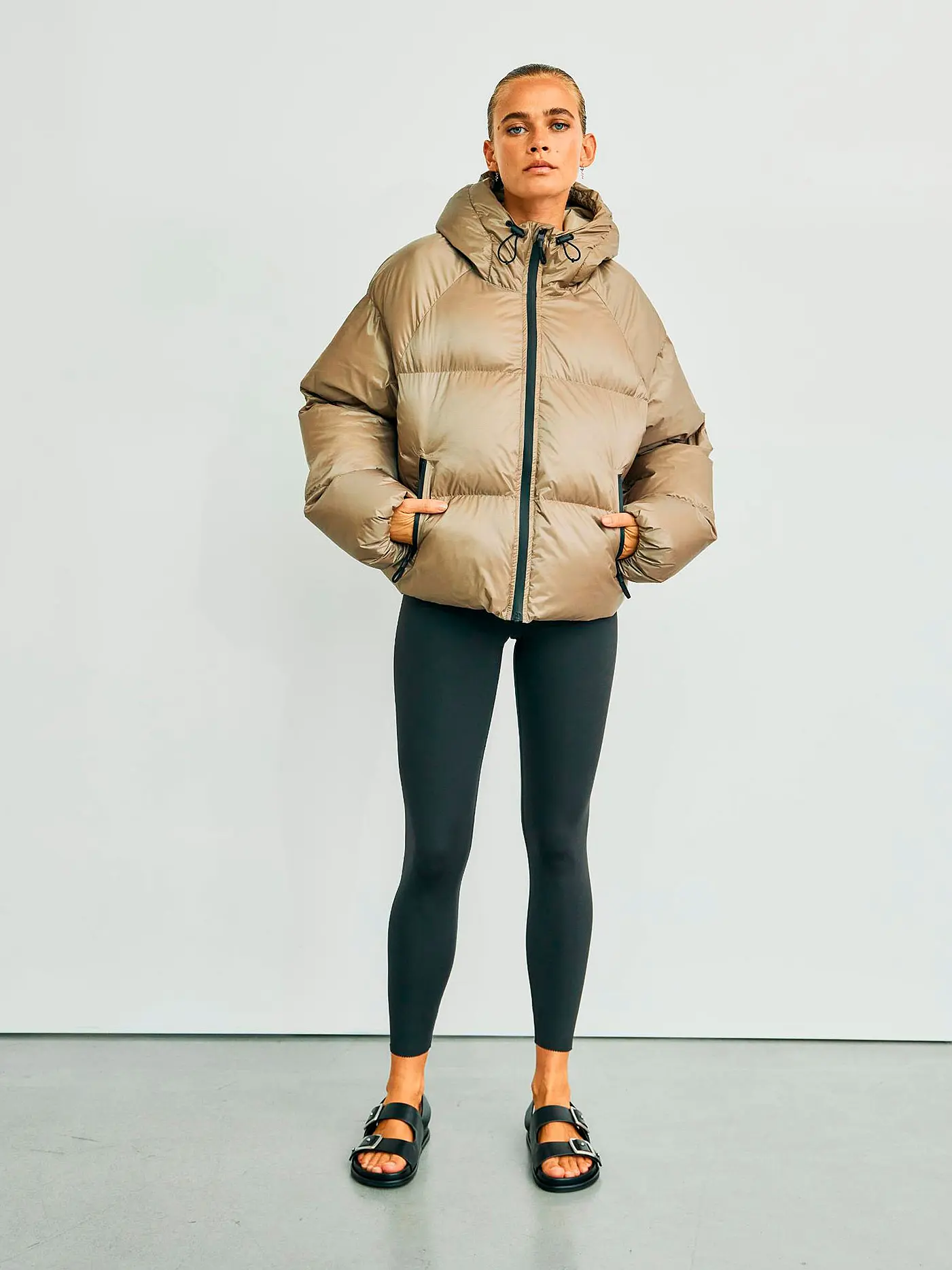 WITHBLACK | Daunensteppjacke EMMA | beige