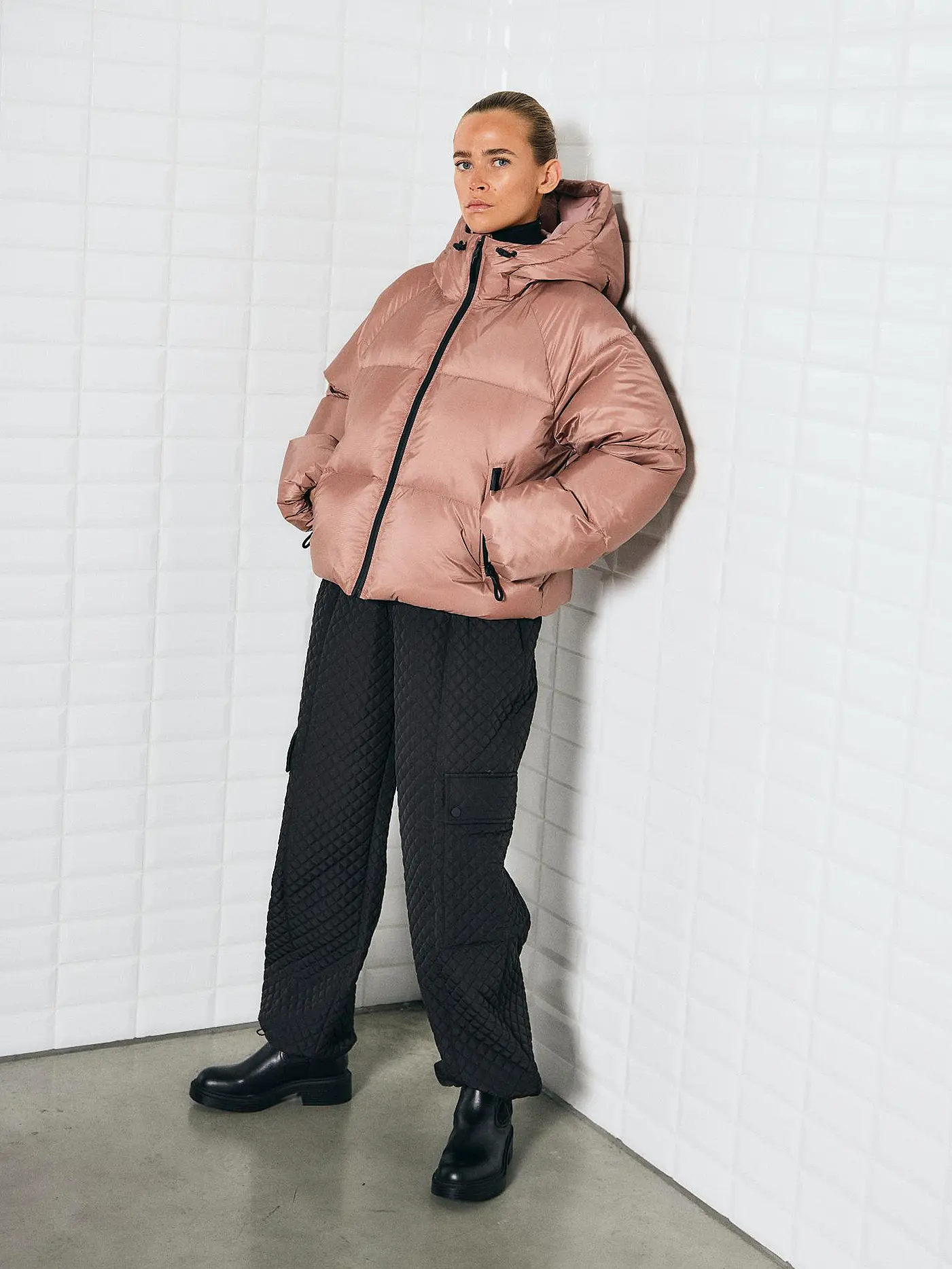 WITHBLACK | Daunensteppjacke EMMA | rosa